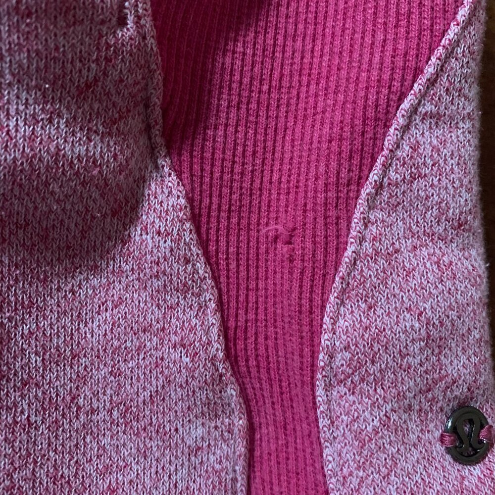 Lululemon On The Daily Hoodie Pink Women's 10 Blended Cotton Full Zip Jacket GUC - Picture 16 of 16